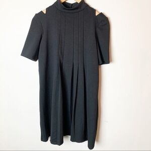 NWT SZ 2 ASOS Cold Shoulder Black Dress